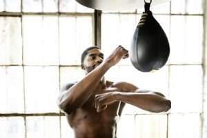 Boxing at the gym