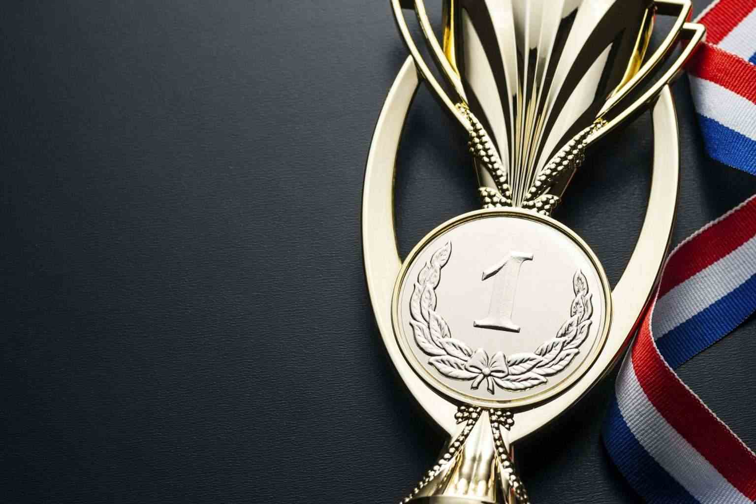 Championship gold trophy for the winner