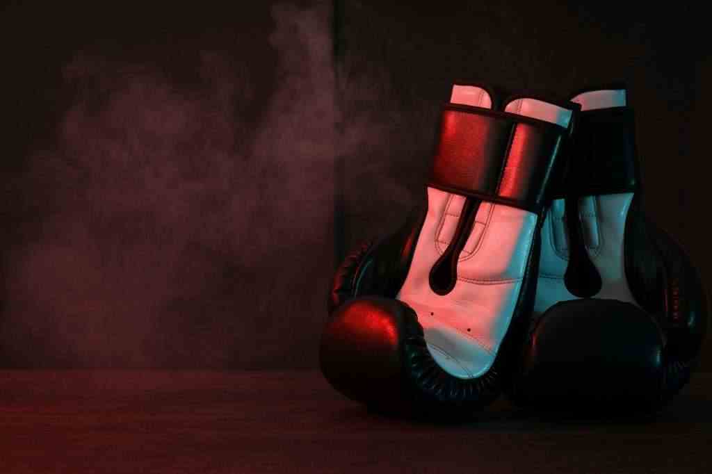 Concept of boxing and sport lifestyle with boxing gloves