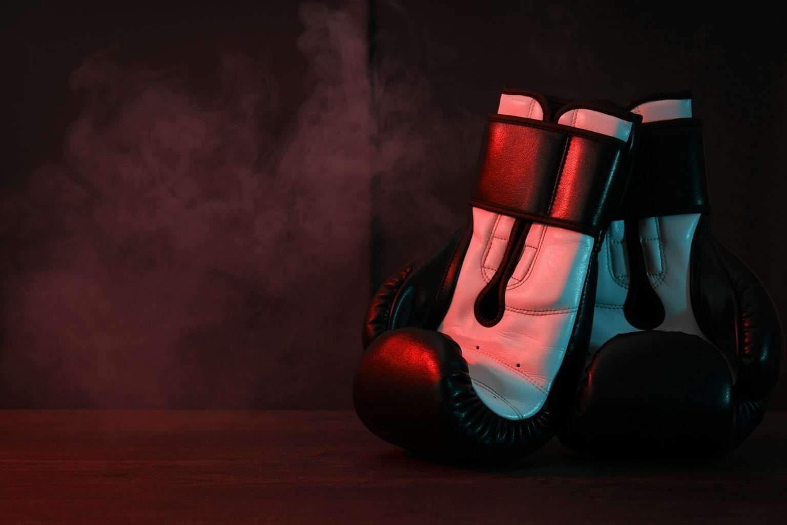 Concept of boxing and sport lifestyle with boxing gloves