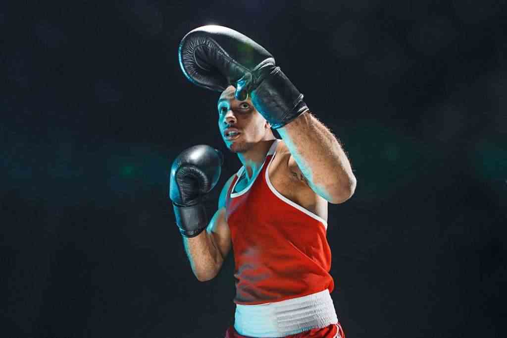 Afro american male boxer.