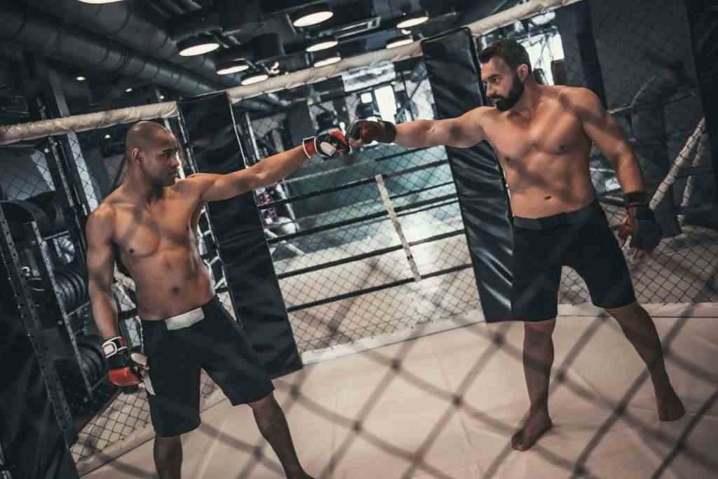 Wrestlers in the ring