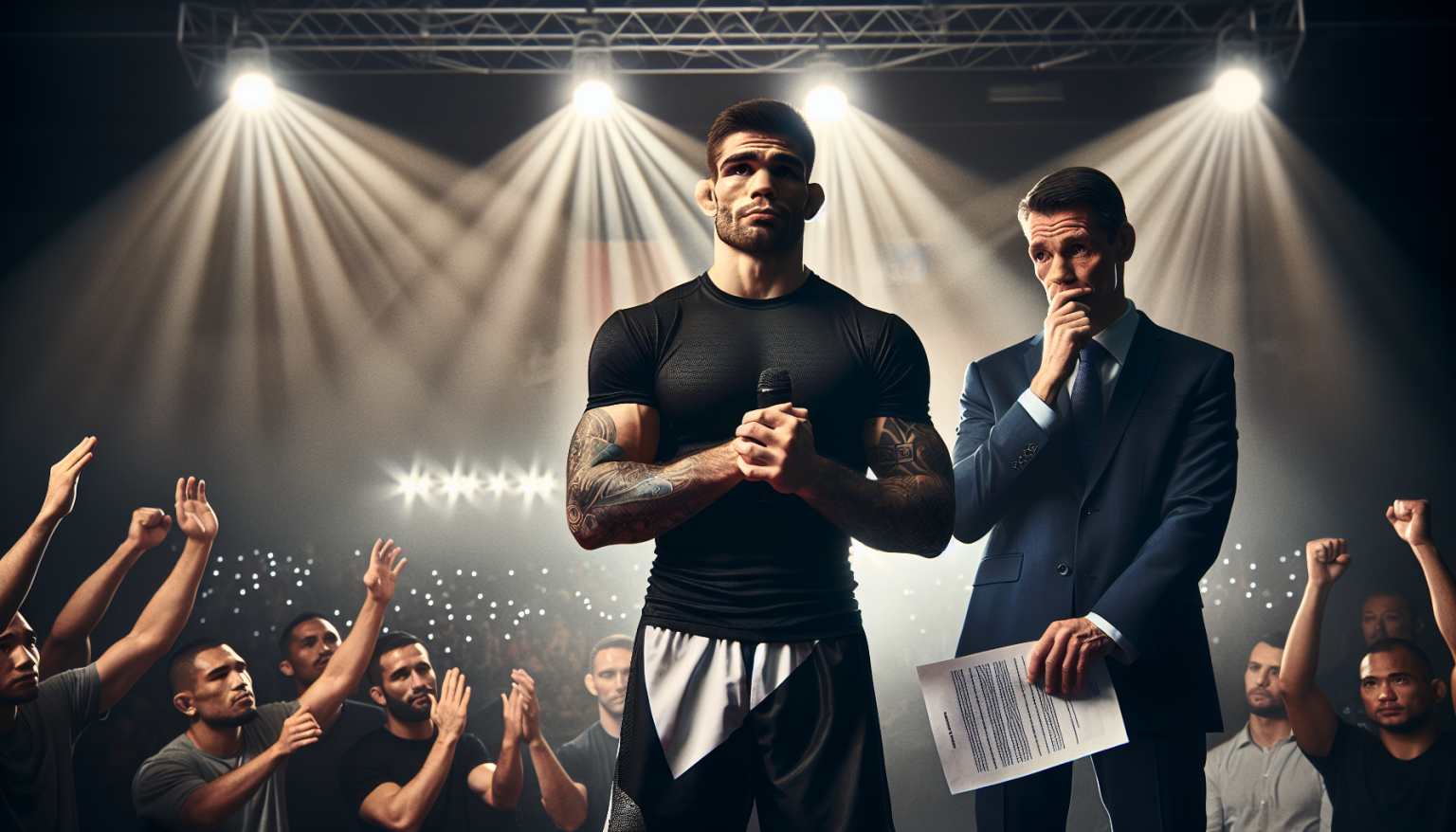 Un combattant demande un contrat à Dana White lors de la conférence UFC 308 et réalise son rêve