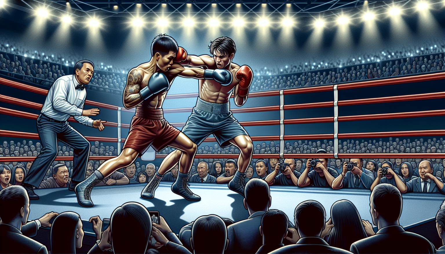 Cameron Vyong poursuit sa montée avec une décision contre Gavin Gwynne.