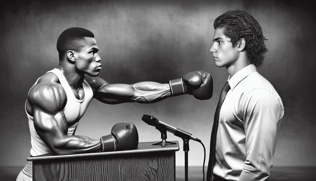 Keyshawn Davis ne parvient pas à énerver Gustavo Lemos lors de la conférence de presse.