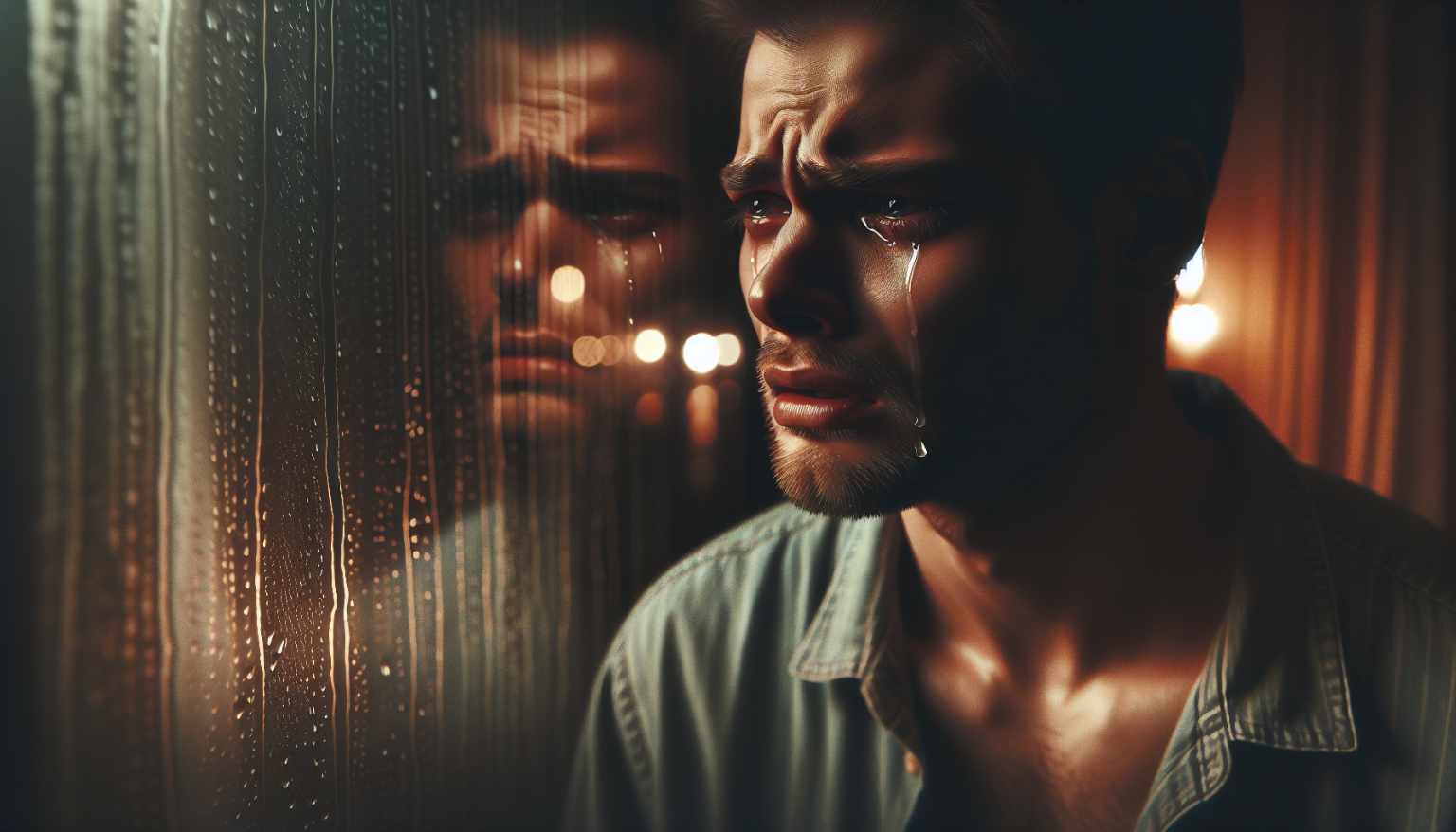 Il semble prêt à éclater en larmes