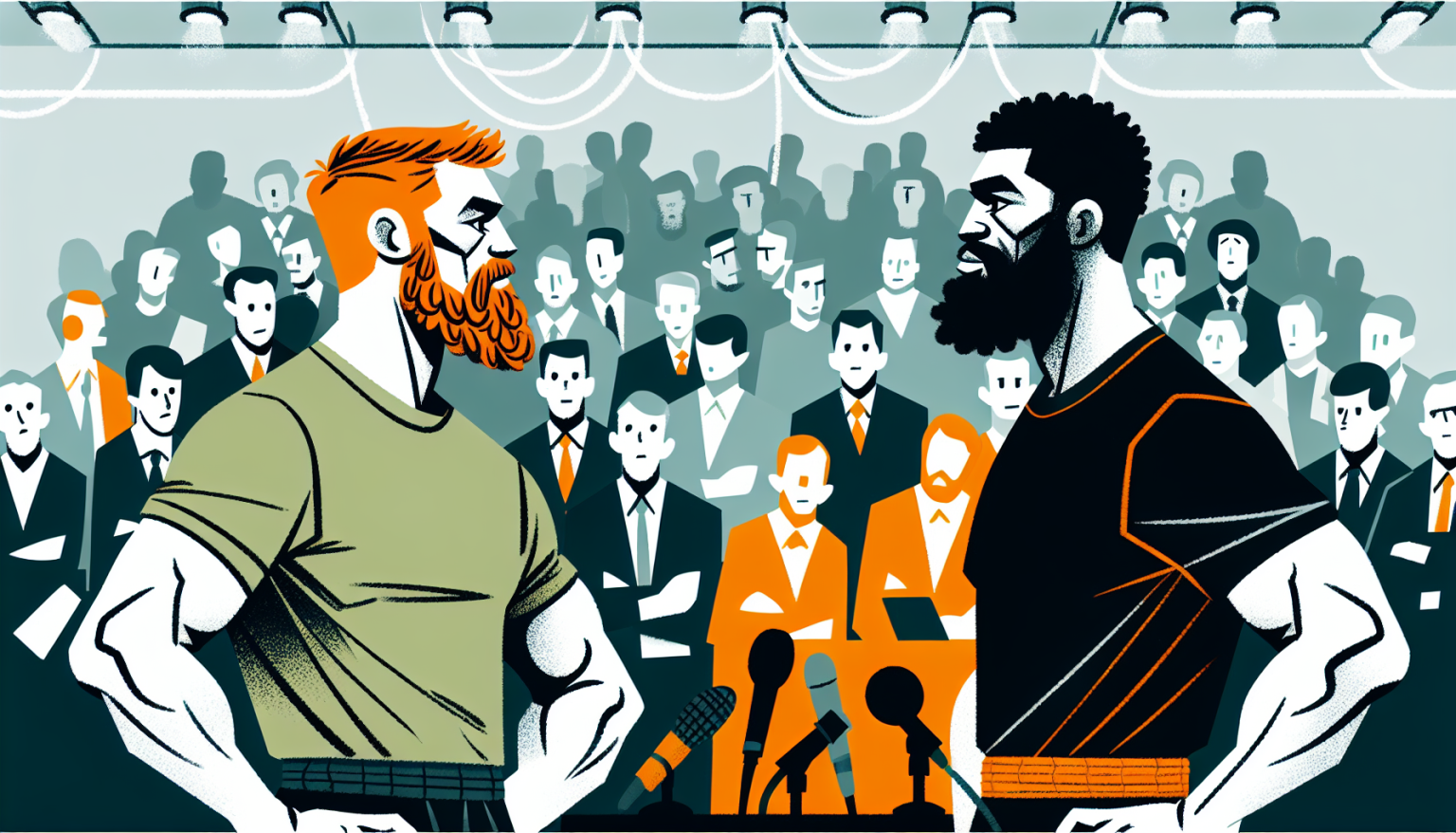 Paul Hughes se démarque de Conor McGregor lors d’un échange avec Khabib