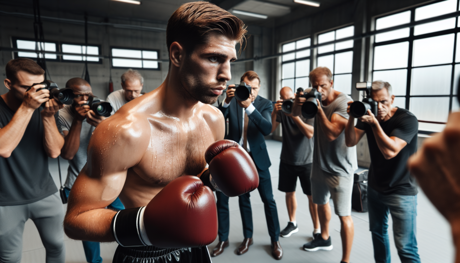 Entraînement médiatique de Damian Knyba avant le duel contre Wawrzyk