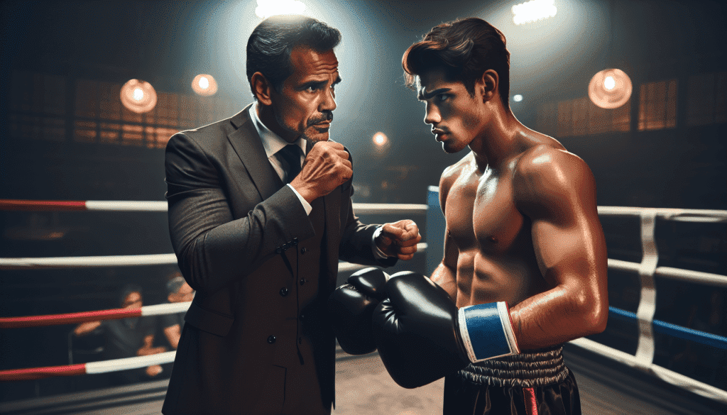 L’ancien champion César Bazan a l’oreille de “Pitbull” Cruz.