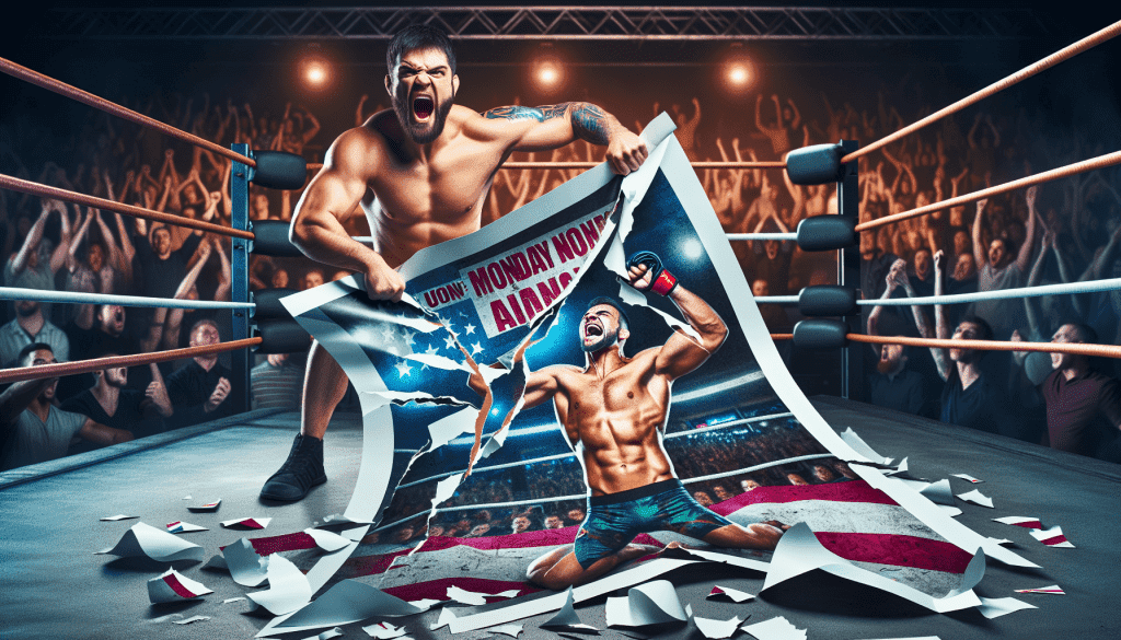 Logan Paul détruit l’affiche Conor McGregor d’un fan lors de WWE Monday Night Raw