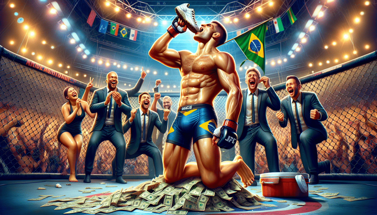 Tallison Teixeira fête sa prime de $50K avec un shoey après l’UFC 312