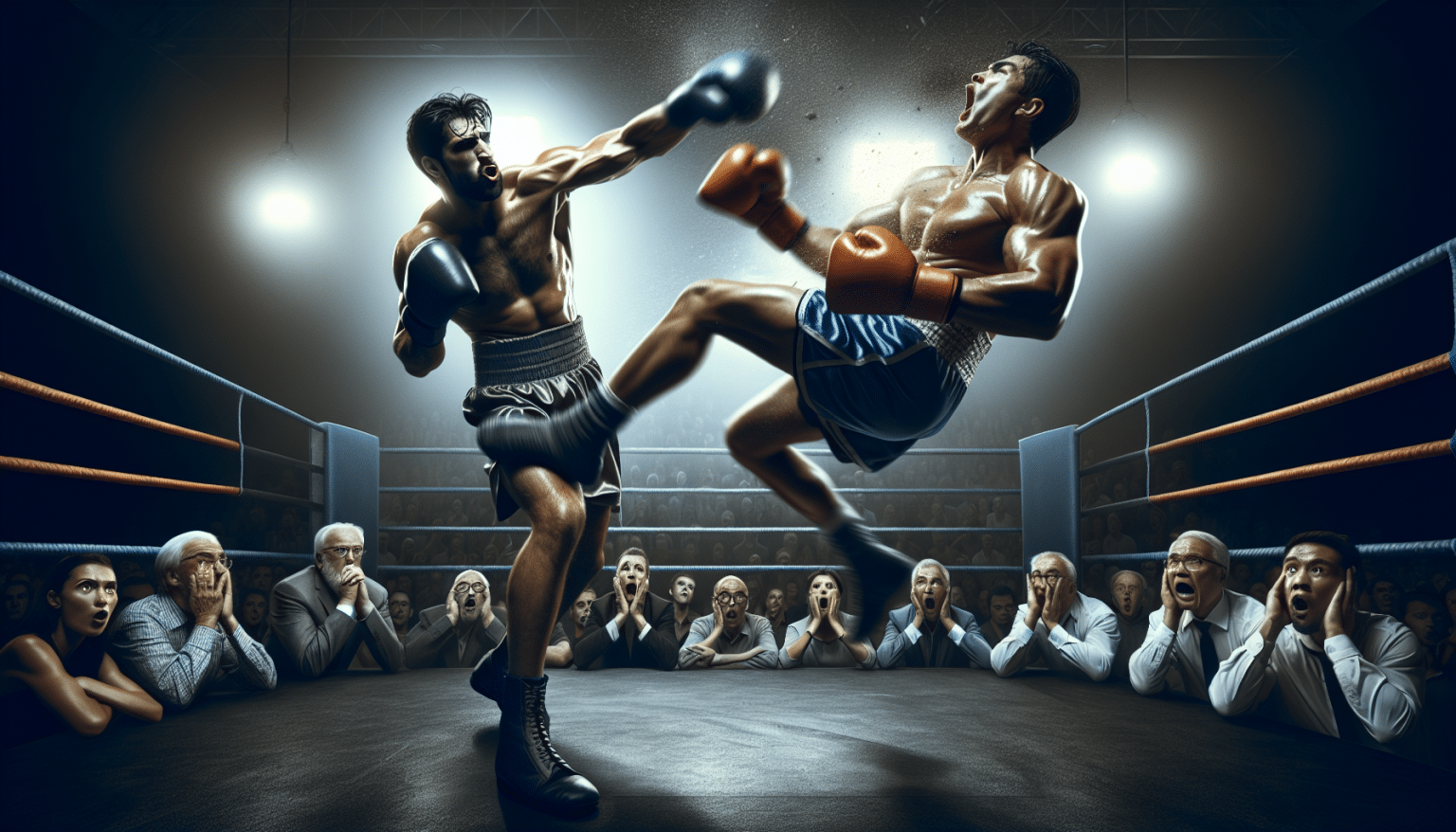 Admirez Agit Kabayel terrasser Zhilei Zhang d’un coup au corps dévastateur