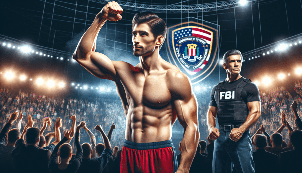 Michael Chandler lève la main alors que Kash Patel évoque les agents du FBI formés à l’UFC