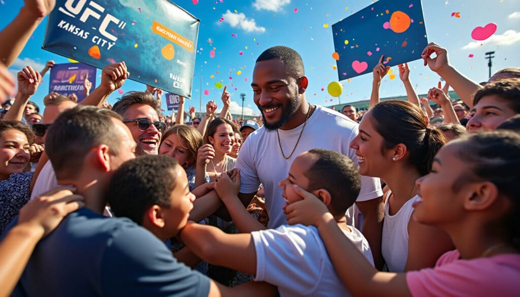 Carlos Prates cĂ©lĂ©brĂ© par ses fans pour avoir rĂ©alisĂ© le rĂȘve de patients atteints de cancer avant l’UFC Kansas City dĂ©couvrez comment carlos prates a touchĂ© le cĆur de ses fans en rĂ©alisant le rĂȘve de patients atteints de cancer avant l'ufc kansas city. un acte de gĂ©nĂ©rositĂ© et d'espoir qui illumine le monde du sport et inspire tous ceux qui luttent contre la maladie.