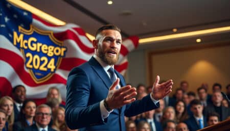 dans cette interview exclusive, conor mcgregor partage ses aspirations politiques et discute de ses projets ambitieux après son parcours à l'ufc. découvrez comment le champion de mma envisage de se réinventer dans le monde de la politique et quelles sont ses motivations derrière ce tournant surprenant.