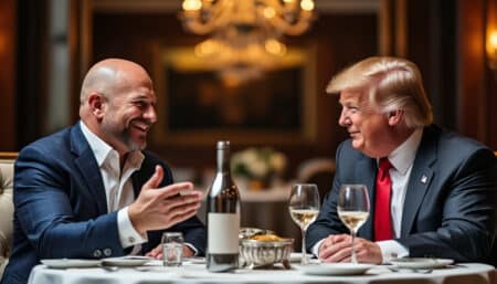 découvrez les anecdotes captivantes que dana white a partagées sur son dîner avec donald trump. un récit unique qui dévoile des moments inattendus et des échanges intrigants entre deux personnalités influentes du monde du sport et de la politique.