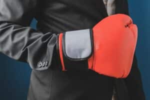 Conceptual image of business rivalry and competition