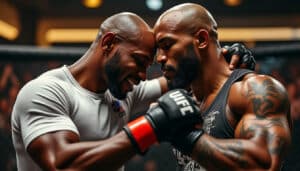 revivez l'émotion du moment où demetrious johnson, légende des arts martiaux, célèbre la victoire du combattant de rue 'death sentence' qu'il a coaché. découvrez l'histoire inspirante de ce duo improbable et la transformation d'un homme en champion.