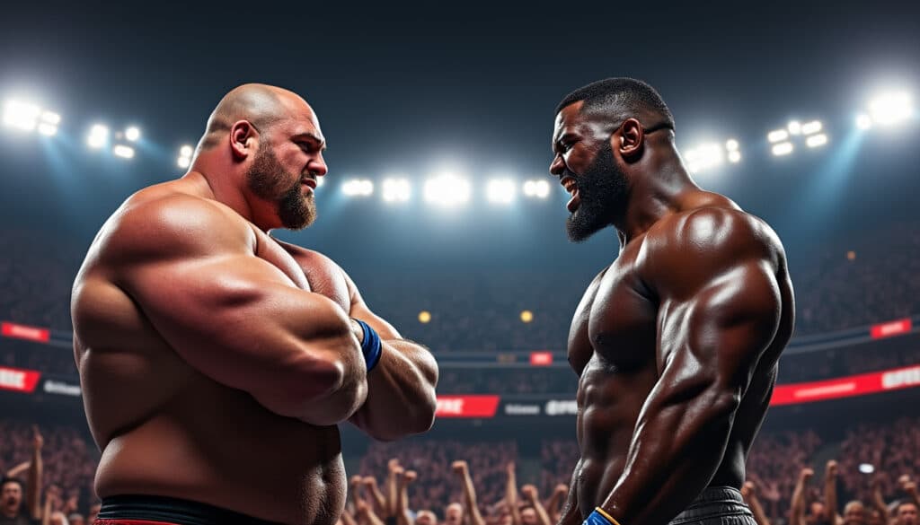 Eddie Hall parle de son Ă©ventuel superfight contre Francis Ngannou : ‘Vous allez dormir’. dĂ©couvrez les rĂ©vĂ©lations d'eddie hall sur son possible affrontement Ă©pique contre francis ngannou. dans une interview captivante, il dĂ©clare avec assurance : 'vous allez dormir'. plongez dans l'univers du combat et les enjeux de ce superfight tant attendu.