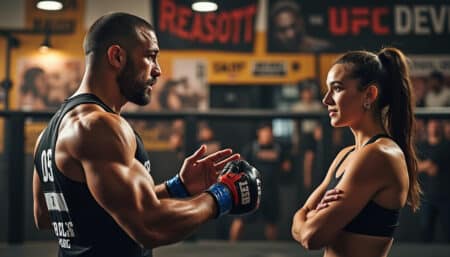 georges st-pierre, icône du mma, partage un message inspirant à la combattante manon fiorot, soulignant l'importance de la détermination, de la persévérance et de l'esprit de compétition. découvrez ses conseils précieux pour l’encourager sur la voie du succès.