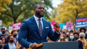 découvrez comment un ancien joueur de la nfl se lance dans la création d'une 'promo de l'année' à forte teneur politique, avant de faire son entrée dans le prestigieux dana white's contender series. un parcours inspirant alliant sport et engagement social.