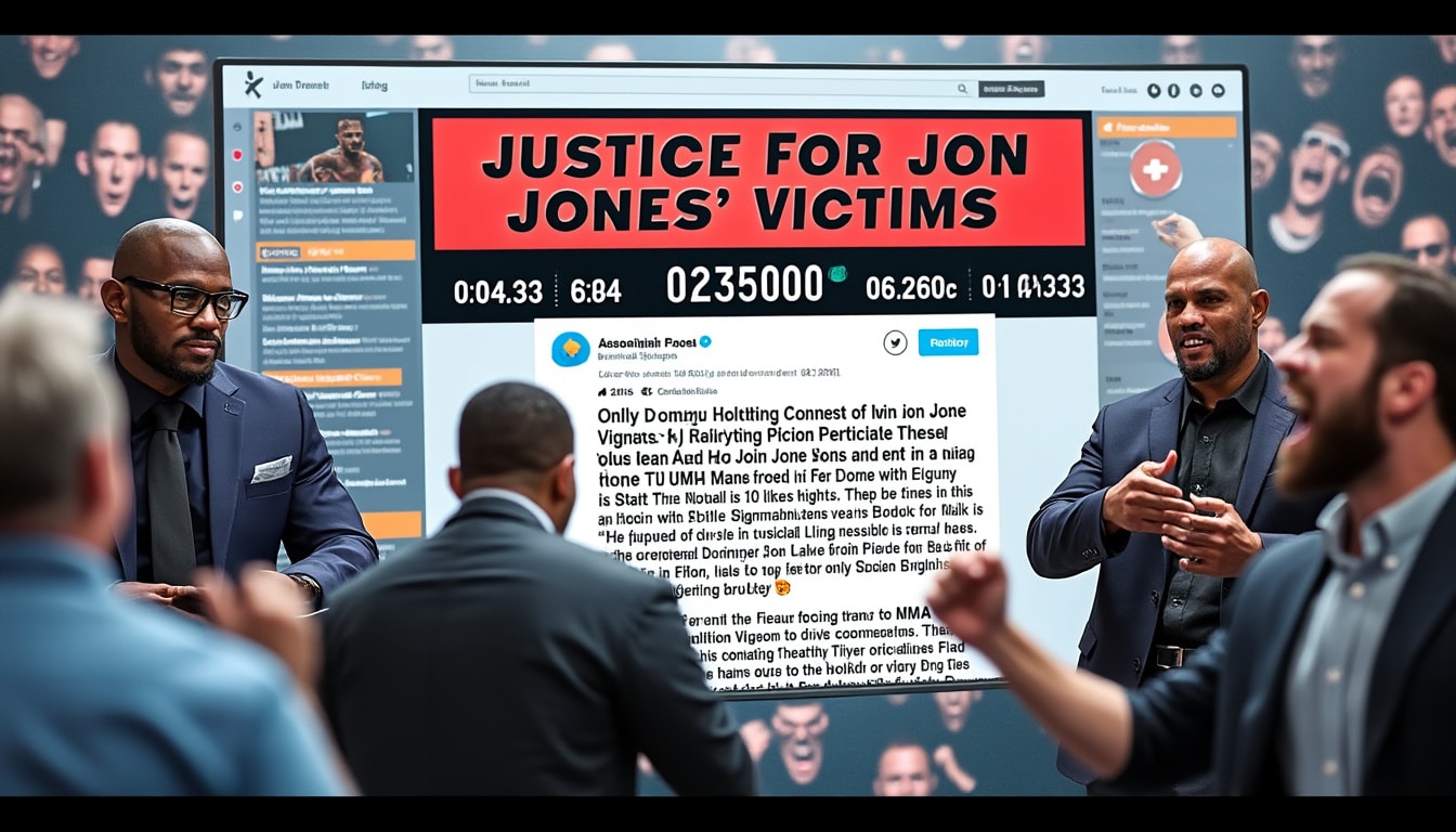 découvrez comment une pétition virale s'oppose à jon jones, suscitant un débat passionné sur les réseaux sociaux. rejoignez le mouvement et exprimez votre opinion sur ce sujet controversé qui fait parler de lui dans le monde des sports de combat.
