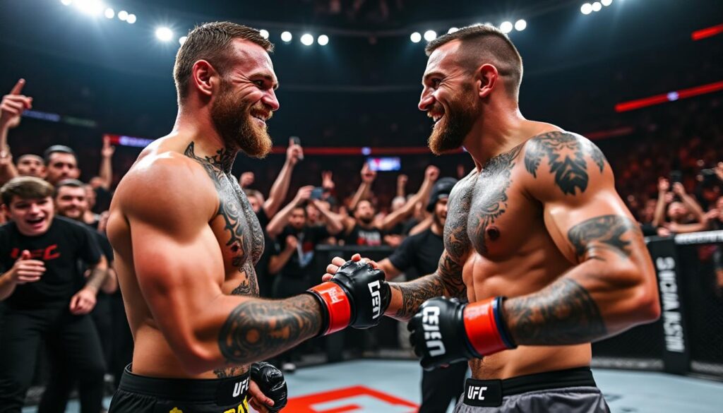 Conor McGregor félicite Ilia Topuria après sa victoire éclatante à l’UFC 317 découvrez la réaction de conor mcgregor qui félicite ilia topuria après sa performance impressionnante lors de l'ufc 317. une victoire marquante qui souligne le talent émergent de topuria dans l'octogone.