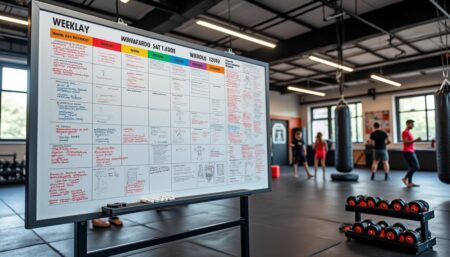 Créer un plan d’entraînement hebdomadaire pour les sports de combat : conseils et astuces découvrez comment élaborer un plan d'entraînement hebdomadaire efficace pour les sports de combat. suivez nos conseils et astuces pour améliorer vos performances, optimiser votre préparation physique et atteindre vos objectifs sportifs.