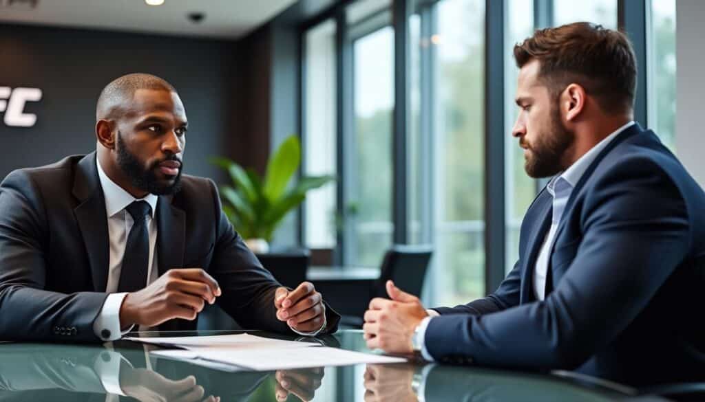 découvrez les derniers développements concernant jon jones, qui aborde la possibilité d'un accord avec l'ufc et tom aspinall. plongez dans les discussions qui pourraient redéfinir l'avenir des arts martiaux mixtes et les combats attendus.