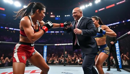 découvrez l'affrontement spectaculaire entre julianna pena et kayla harrison à l'ufc 316, où la championne olympique célèbre son succès en toute complicité avec dana white. plongez dans cet événement marquant du monde des arts martiaux mixtes, alliant rivalité et célébration.