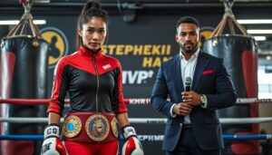 découvrez la championne des poids légers wba, stephanie han, qui s'associe à mvp pour une collaboration prometteuse. suivez son parcours et ses nouvelles ambitions dans le monde de la boxe professionnelle.