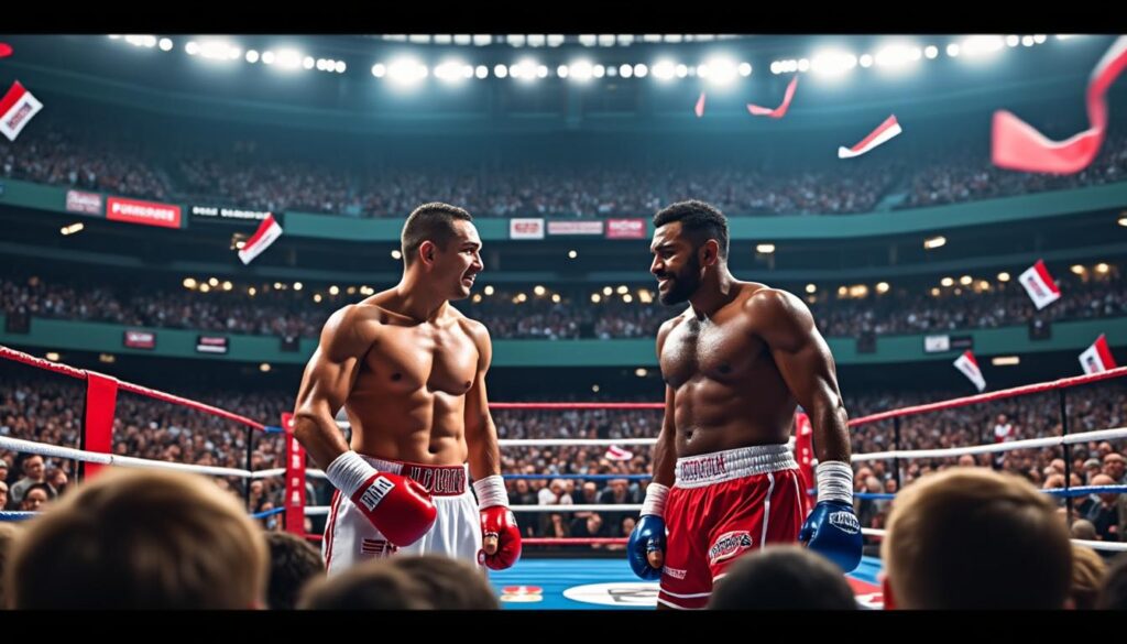 fenway park accueille son premier événement de boxe depuis 1956 découvrez l'histoire de fenway park, qui ouvre ses portes à un événement de boxe inédit depuis 1956. revivez l'excitation et la passion d'une soirée mémorable dans ce célèbre stade, où les champions s'affrontent dans une ambiance électrique.