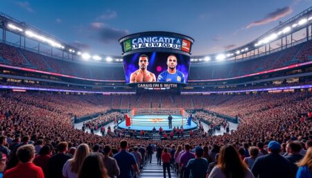 le lieu du combat entre canelo et crawford confirmé : l’allegiant stadium découvrez les détails du combat tant attendu entre canelo et crawford, qui se déroulera à l'allegiant stadium. ne manquez pas cet affrontement épique dans l'un des lieux les plus emblématiques du sport.