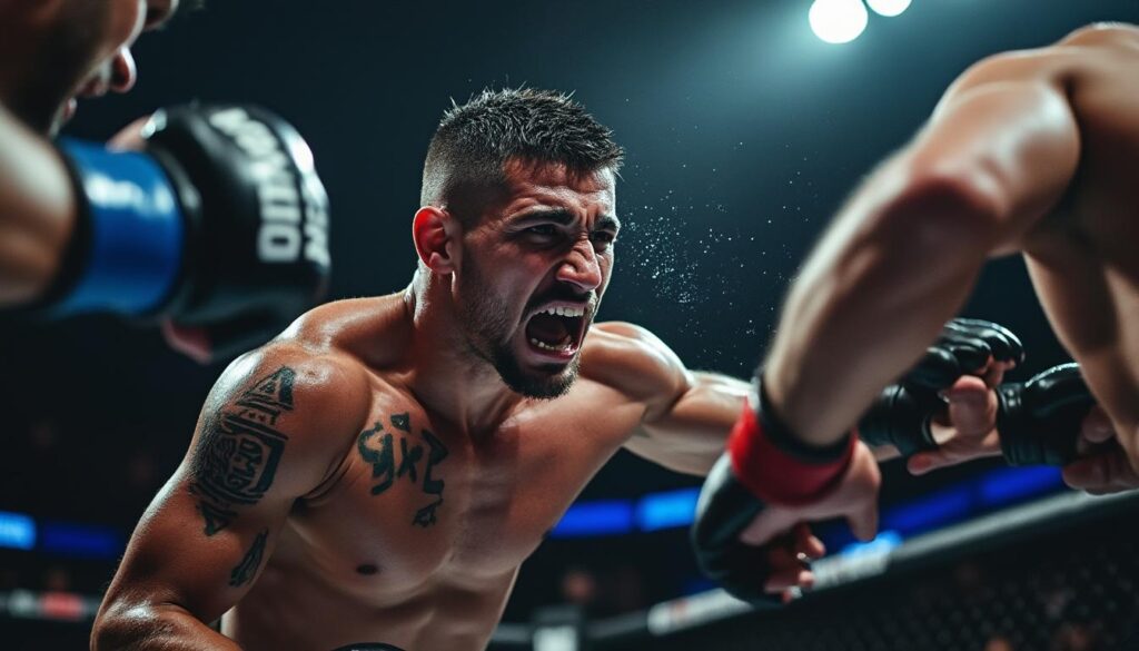 découvrez le premier combat de dillon danis en mma, où il frôle la défaite contre un adversaire affichant un bilan de 2-4. en seulement 98 secondes, le combat se termine dans un cri de douleur, révélant l'intensité et les défis du monde du mma.