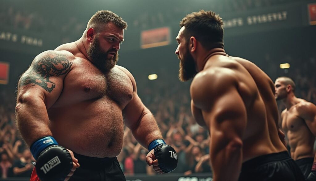 Eddie Hall se lance dans un nouveau sport de combat face à un homme de 195 kg, quadruple champion du monde de force, alors que les discussions sur le retour de la MMA se poursuivent. découvrez le défi audacieux d'eddie hall, qui pénètre dans l'arène du combat face à un redoutable adversaire de 195 kg, quadruple champion du monde de force. pendant que les rumeurs d'un retour dans le monde de la mma alimentent les discussions, plongez dans cette rencontre épique alliant force et détermination.