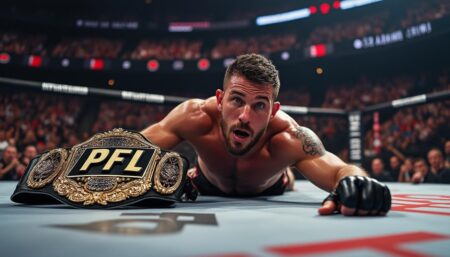 découvrez comment johnny eblen, invincible jusqu'à présent, a subi une surprenante défaite et a perdu sa ceinture pfl dans un combat inattendu. un retournement de situation qui a choqué les fans et redéfini le paysage des arts martiaux mixtes.