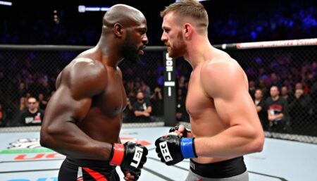 découvrez le retour tant attendu de jon jones sur le ring, prêt à défier le nouveau champion. une rencontre explosive à ne pas manquer, où l'expérience de jones rencontrera la fraîcheur du champion actuel. revivez les moments forts et les attentes palpitantes avant ce choc des titans !