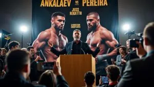 découvrez les détails de la revanche tant attendue entre ankalaev et pereira, annoncée par le manager du champion. un affrontement palpitant qui promet d'être riche en émotions et en suspense. ne manquez pas cet événement marquant du monde des combats !