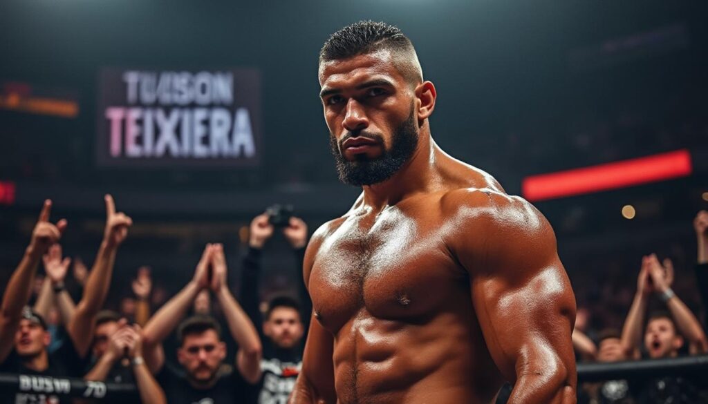 Tallison Teixeira brise le silence après son incroyable KO en seulement 35 secondes découvrez la réaction de tallison teixeira après son impressionnant ko en seulement 35 secondes. plongez dans les coulisses de ce moment fort et les pensées du combattant sur sa victoire fulgurante.