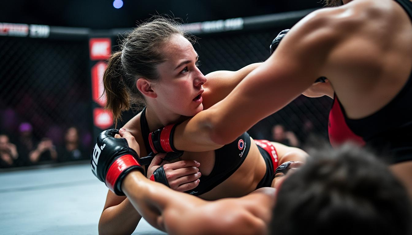 découvrez la fille de 22 ans de l'ex-champion poids lourd de l'ufc frank mir, qui fait sensation en réalisant un impressionnant 'chicken wing' lors de son retour en mma. suivez ses débuts prometteurs dans le monde du mixed martial arts.