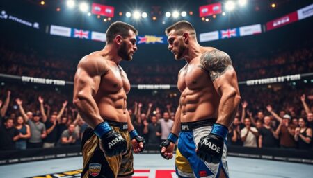 découvrez l'affrontement captivant entre ciryl gane et tom aspinall, deux combattants d'exception prêts à s'affronter dans un match qui promet intensité et performance. ne manquez pas cette expérience inoubliable au cœur de l'octogone!