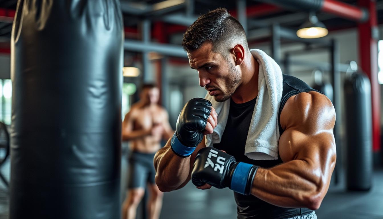 découvrez la préparation intense de benoît saint-denis pour l'ufc paris alors qu'il révèle une silhouette sculptée, signe de sa détermination à briller lors de cet événement majeur de mma.