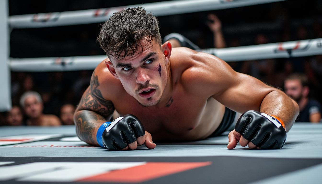 découvrez l'histoire d'un amateur de mma qui, dans sa tentative de reproduire le célÚbre taunt de max holloway, encaisse un ko brutal. une leçon sur les risques du sport et l'imprévisibilité des combats!