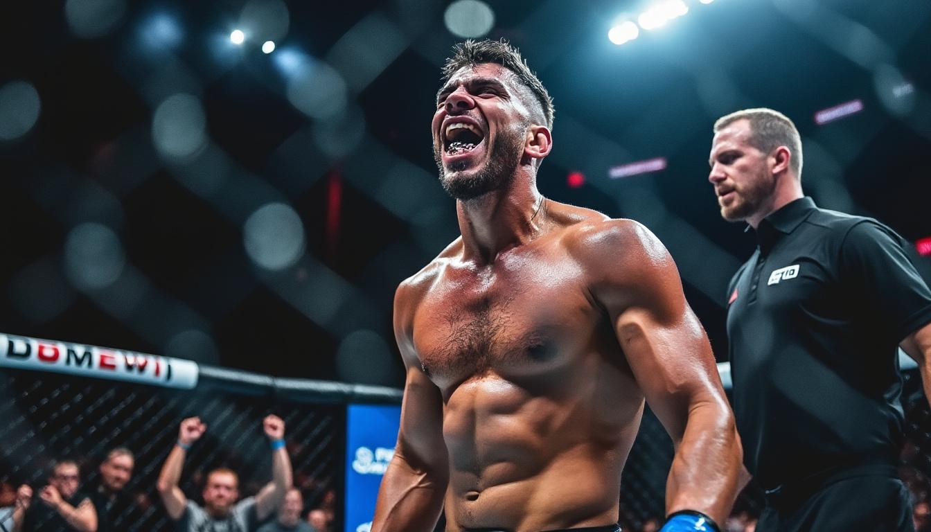 un combattant de mma remet en question la décision de l'arbitre d'arrêter le combat, après que son adversaire a signalé l'avoir mis ko par étranglement. découvrez les détails de cette polémique et les réactions du monde des arts martiaux mixtes.