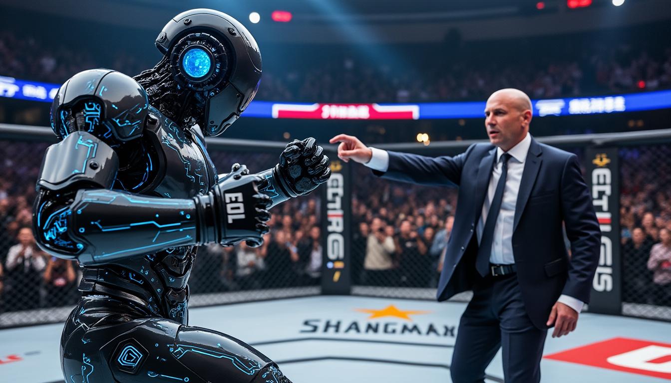 découvrez comment un robot a surpris tout le monde en attaquant dana white lors de l'ufc de shanghai ! les réactions des fans, entre choc et humour, enflamment les réseaux sociaux.