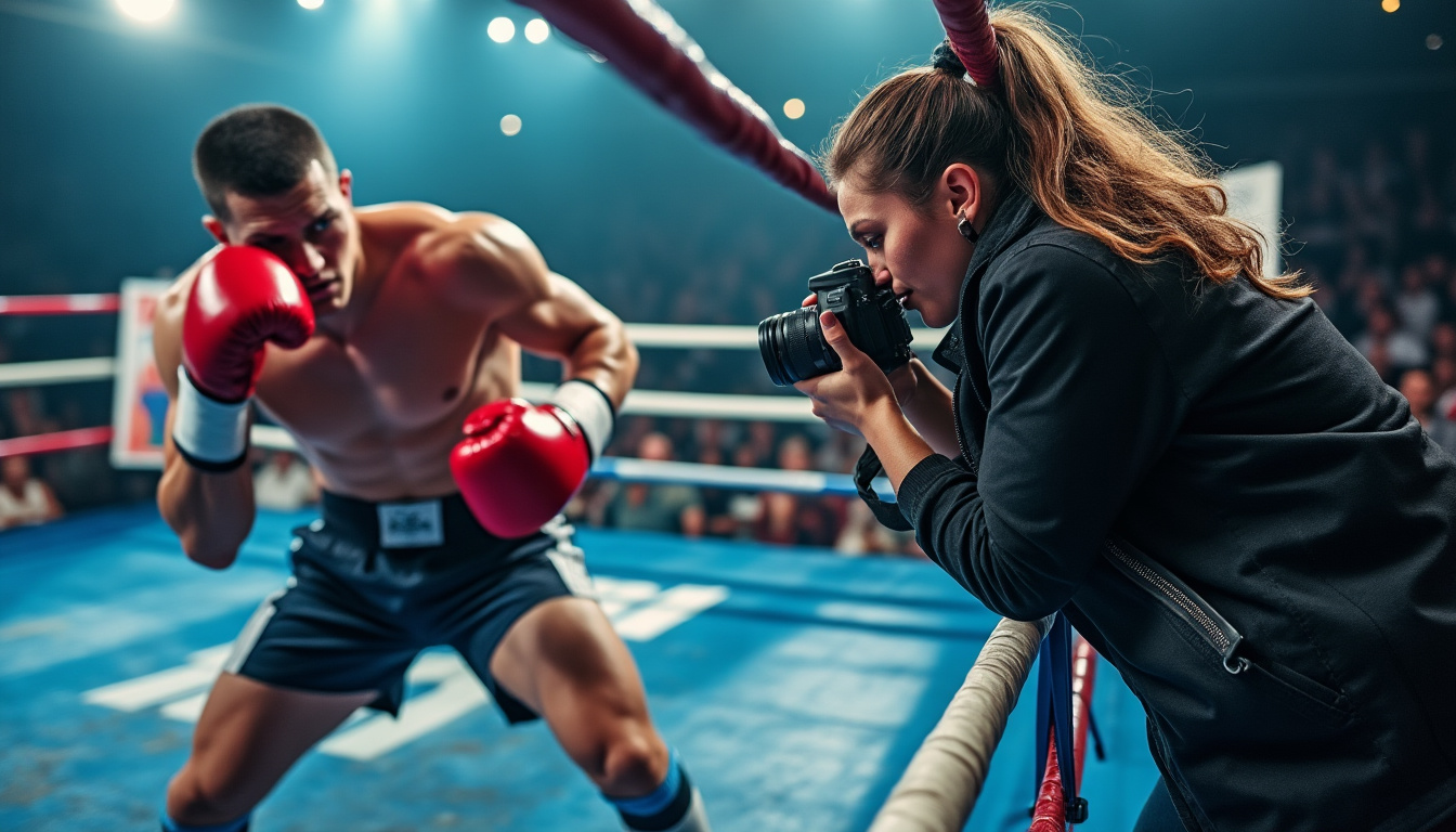plongez dans l'univers de la boxe à travers l'objectif des femmes photographes, dont la sensibilité et le regard singulier offrent une perspective inédite et captivante sur ce sport intense.