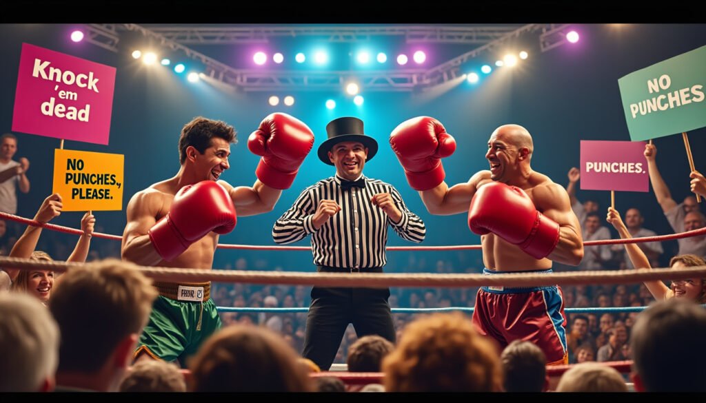 L’humour dans la boxe : une analyse des médias à travers le rire découvrez comment l'humour s'invite dans le monde de la boxe à travers une analyse originale des médias. un regard inédit sur la façon dont le rire façonne les récits boxistiques et leur perception publique.