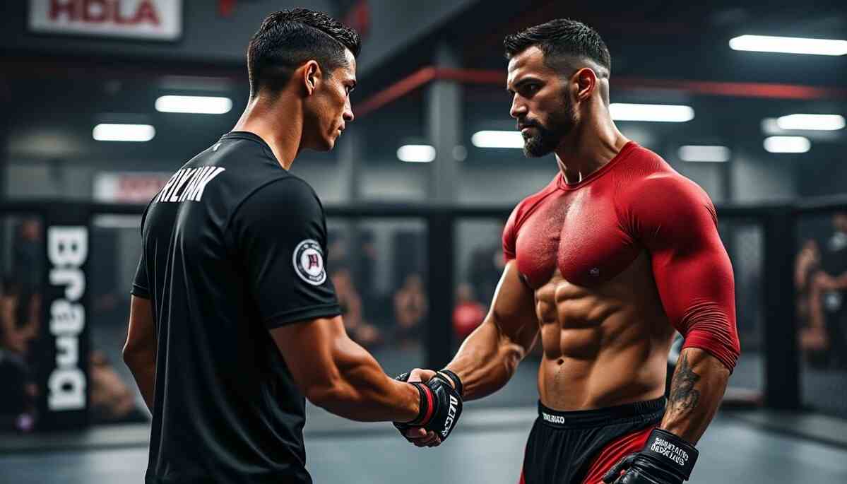 découvrez l'échange de piques entre cristiano ronaldo et ilia topuria, un an avant leur collaboration historique en mma. tensions et anticipation au rendez-vous !