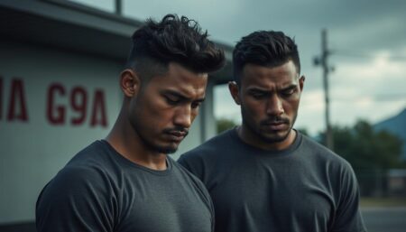 justis huni et kiki toa leutele confrontés à l'incertitude et au doute suite au décès de leur entraîneur, un moment difficile dans leur carrière sportive.