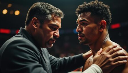 découvrez la profonde compassion de robert garcia envers erickson lubin après sa défaite, illustrant un sommet d'humanité dans le monde intense de la boxe.